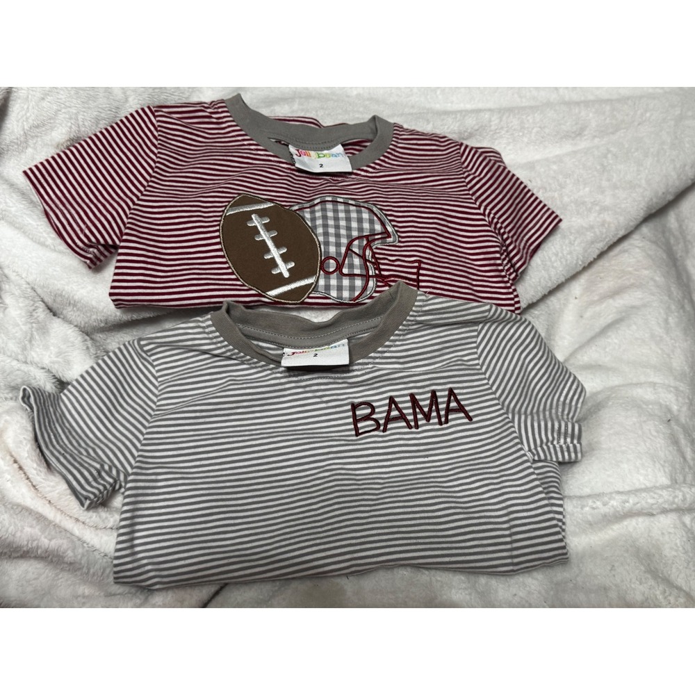 Jellybean Kids Alabama Roll Tide Bama Striped T-Shirt Set Size 2 Toddler 2-Pack